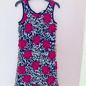 A formal Brand New LACE/NET dress, Black & Pink flowers, for 14 years old.